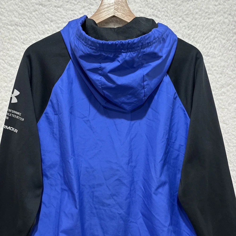 Under Armour Coldgear Storm Performance‎ Athlete Blue/Black Full Zip Jacket Sz M